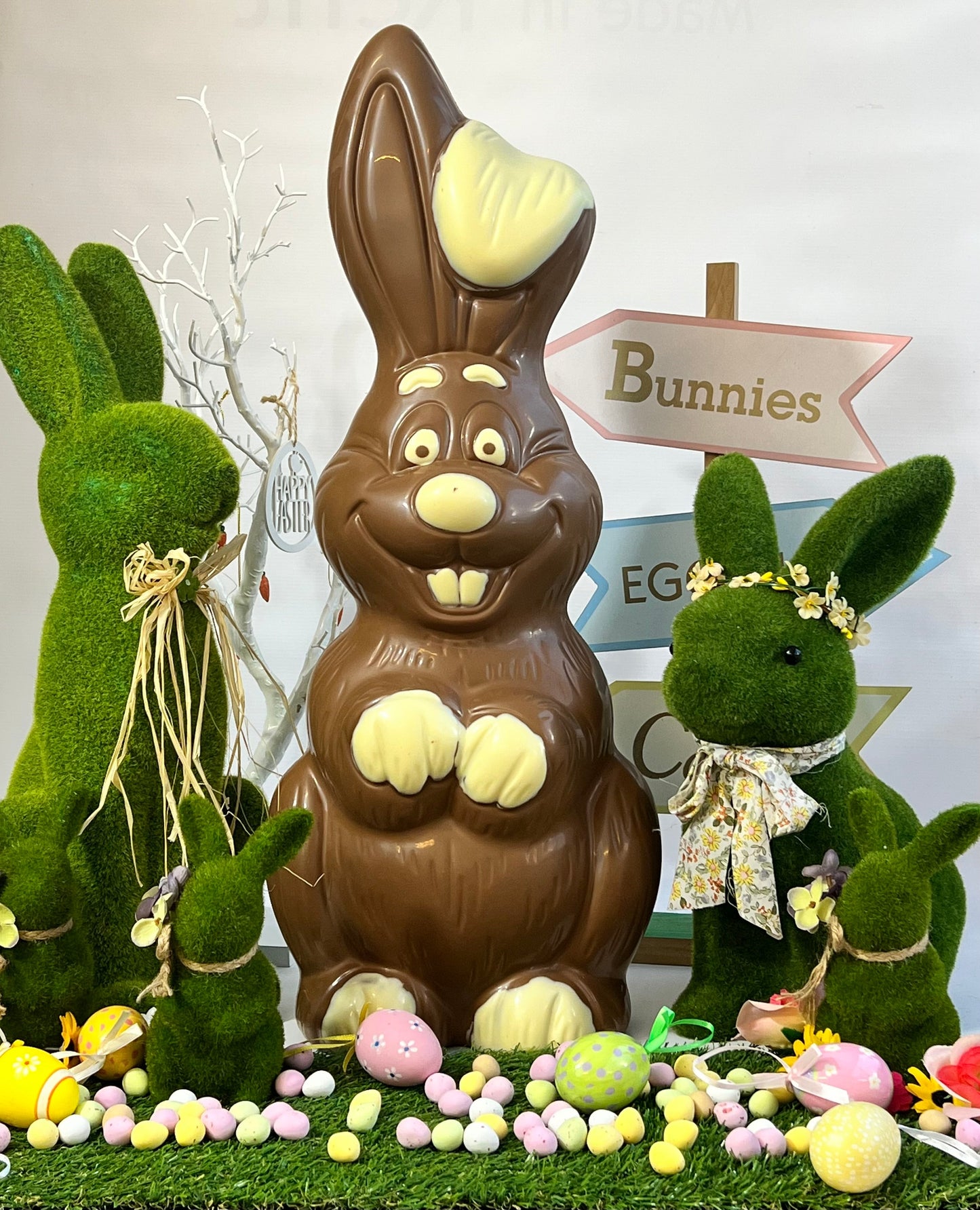 Giant Milk Chocolate Easter Bunny, 5kg - 25 inches tall!